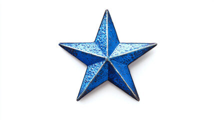 Obraz premium blue star isolated on white background.