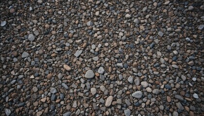 Obraz premium Dark Brown and Gray Textured Gravel Path Small Stones, Uneven Terrain