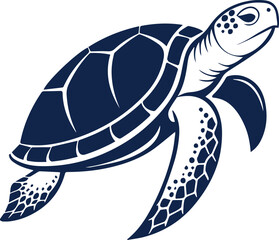 black vector illustration of a tortoise logo icon in silhouette. Perfect for branding, logos, or minimalist designs.