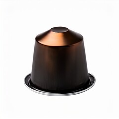 Black coffee capsule isolated 