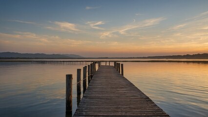 Fototapeta premium pier in the sunset