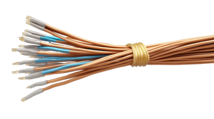 red cable isolated on white