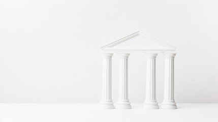 Obraz premium Minimalist Concept of Ancient Architecture with White Columns