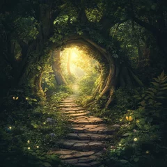 Fototapete Enchanting forest path © Muhammad