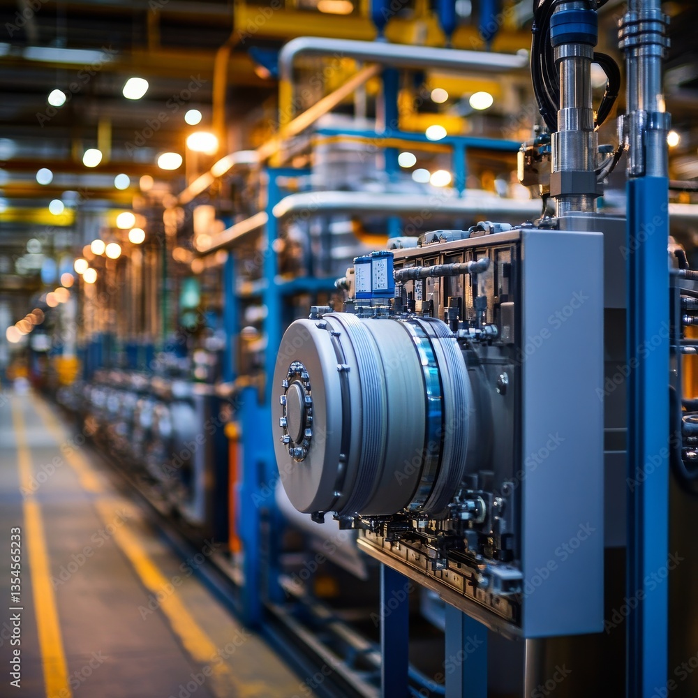 Leinwandbilder industrial machinery: a detailed view of an automotive assembly line in action, showcasing intricate