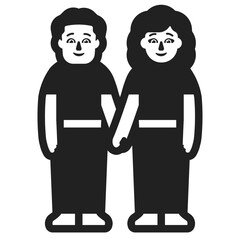 Man and Woman Holding Hands