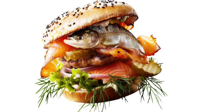 Culinary Fusion: An imaginative and vibrant food composition with unique ingredient combinations, capturing the viewer's attention.