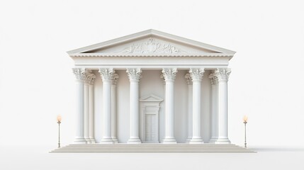 Obraz premium Classic Architectural Structure with Columns and Steps for Background