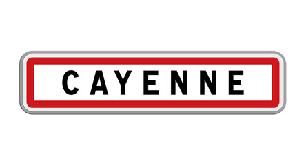 Panneau de Cayenne, Guyane, France