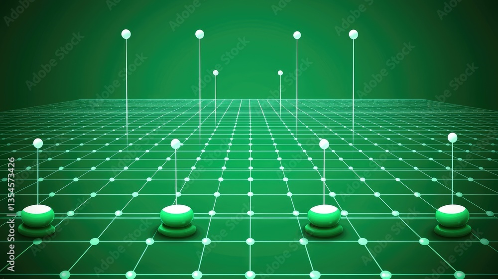 Poster abstract digital network pattern