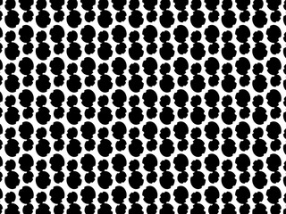 Pola Lingkaran Tidak Beraturan Hitam Dan Putih. Koleksi lingkaran tidak beraturan berwarna hitam di atas putih.