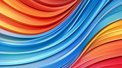 Vibrant abstract waves in red, blue, and orange flowing seamlessly, creating a dynamic background