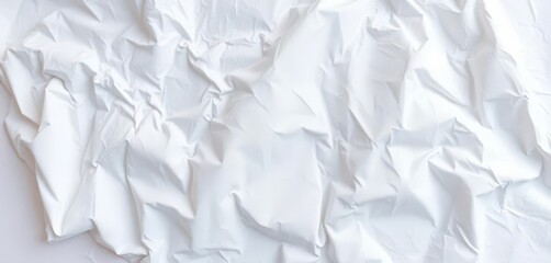 Obraz premium Subtle crinkled texture on pristine white fabric, blank, design, clean