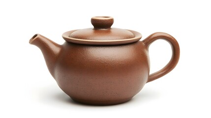 Handmade Ceramic Teapot with Textured Surface and Warm Earth Tones