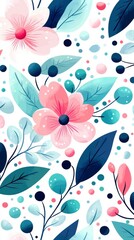 Floral pattern design showcase nature inspired graphic art colorful background creative perspective