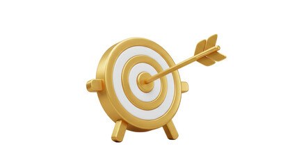 Isolated Target Bullseye Arrow Hit