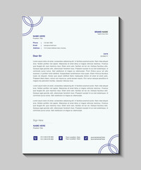 Modern letterhead template design in minimalist style. Corporate modern letterhead design template. creative modern letterhead design template for your project. Professional Letterhead A4 Templates
