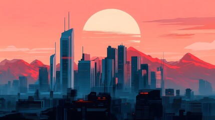 Obraz premium Futuristic Eco-Friendly Cityscape Powered by Renewable Energy Sources