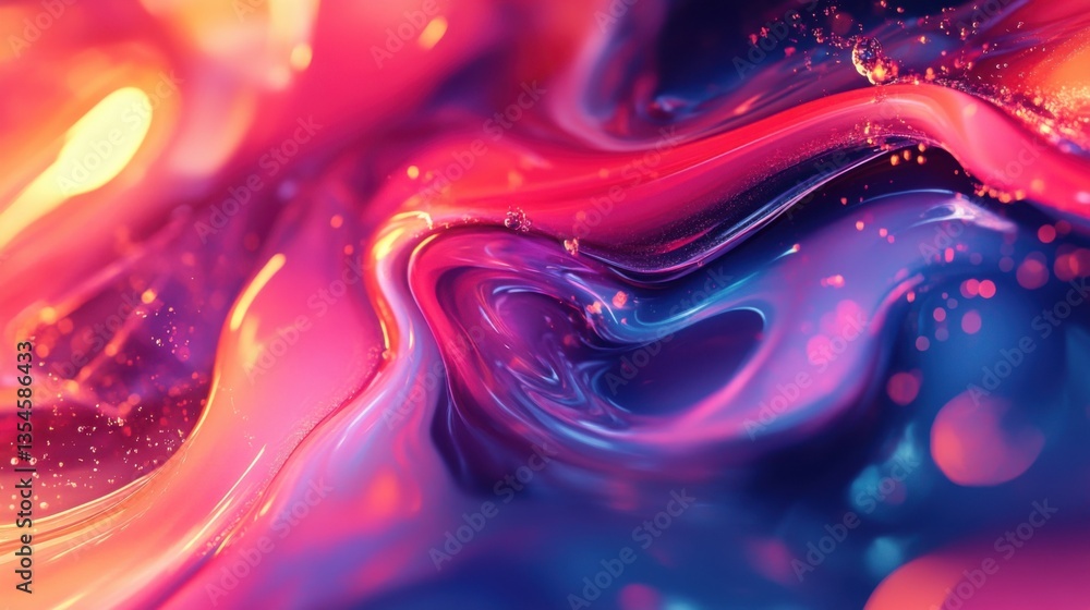Aufkleber the liquid background moves dynamically in this interactive design