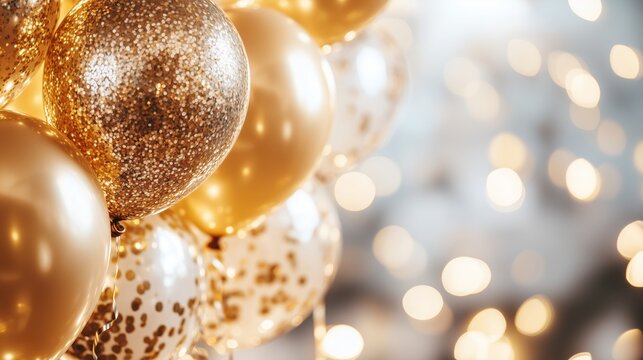 elegant and minimalistic gold balloon frame