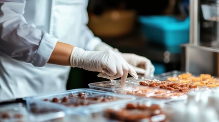 Worker Packaging Delicious Baked Goods Carefully