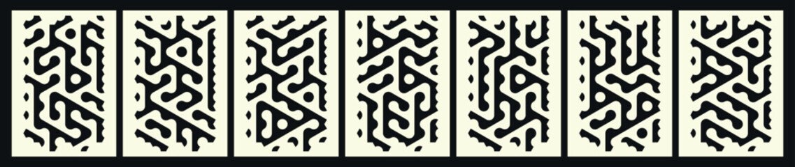 Black and white hexagonal background. Hexagonal posters