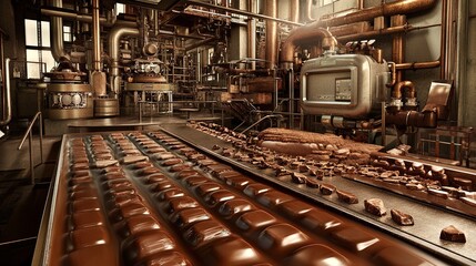 A state-of-the-art chocolate production factory.