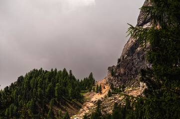 nature sceneries inside Val Contrin, Canazei, Val di Fassa, Dolomites, Italy
