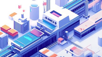 AI-powered quality control in a food processing plant.
