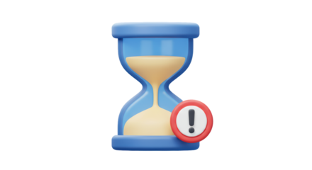Isolated Sandglass with Warning