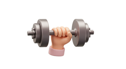 Isolated Arm Holding Dumbbell Weights