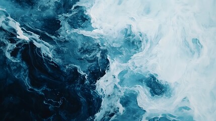 Obraz premium Flowing Acrylic Abstraction Inspired by Icy Formations