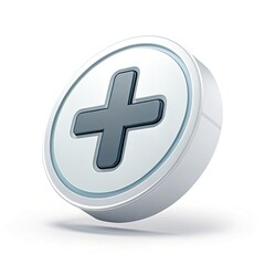 medical icon on square internet button