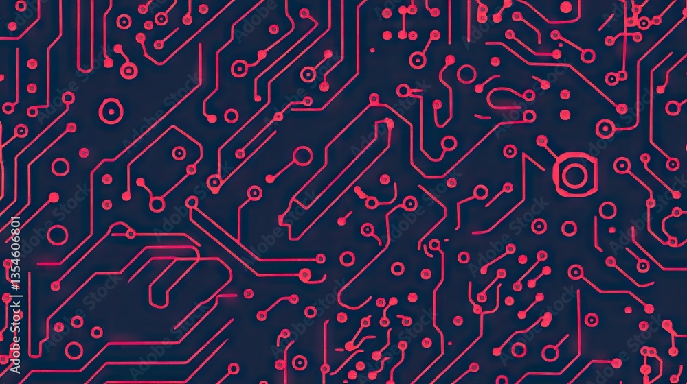 Poster abstract circuit board pattern