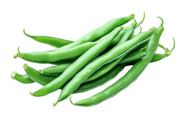 green beans - fresh harvest isolated on black