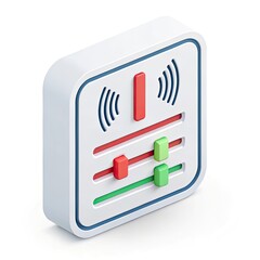 volume knob on white background