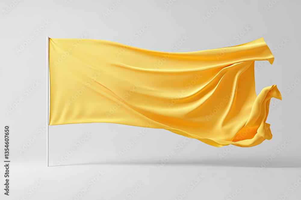 Poster sharp picture of flag mockup template 3d object editable background color