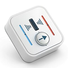 volume knob on white background