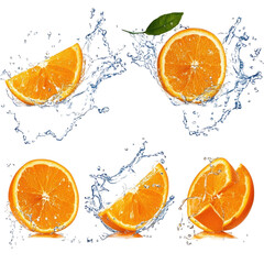 orange in water