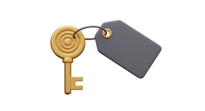 Isolated Key with Price Tag