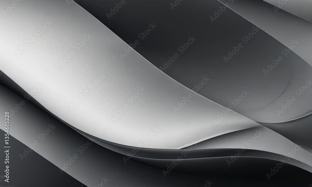 Poster abstract grey scale wavy background animation loop for modern presentation design