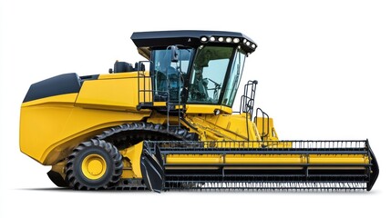 Obraz premium Modern yellow agricultural harvester