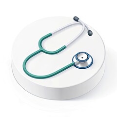 stethoscope on white background