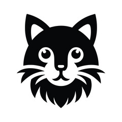 cat head icon on a white background