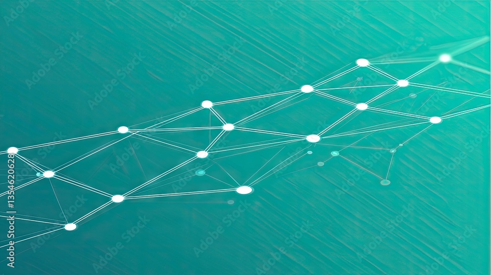 Aufkleber abstract network on teal for background and technology projects