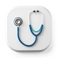 stethoscope on white background