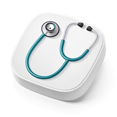 stethoscope on white background