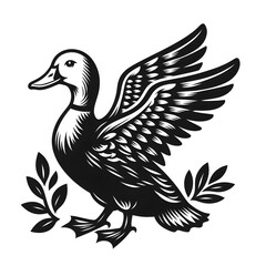 vector illustration of a duck