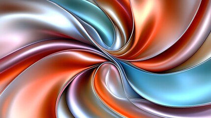 Fototapeta premium Abstract swirling metallic textile.