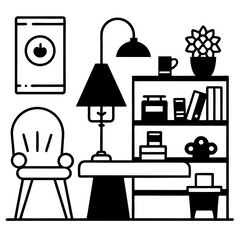 set of furniture icons